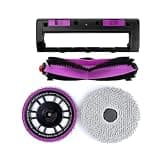 Replacement Parts Kit Compatible with Eureka J15 Ultra/Pro Ultra/Max Ultra/Evo Ultra, Main Brush + Cover + 2 Mop Brackets with Pads