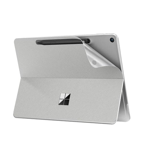 MoKo Tablet Back Skin Stick Decal for Microsoft Surface pro 12 Inch 2025 Tablet, PU Leather Protective Decal Body Skin Cover for Surface Pro 12-Inch, Platinum