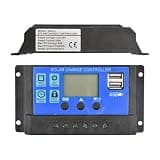 Solar Charge Controller 12V/24V PWM 10A 30A with Adjustable LCD Display Timer Setting(30A)