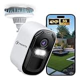 CEMANTA 2.5K 4MP Security Camera Wireless Outdoor, Free Cloud Storage, 2.4G/5Ghz WiFi, AI Motion Detection with Spotlight & Siren Alarm, Color Night Vision, Weatherproof, Compatible with Alexa