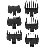 HOTIOGA 6X Professional Cutting Blade Guard for Animal Easy Pro/Pet-Pro/U-Clip/Dexule U-Clip, Combs Clipper Guides Replacement - 1/16" to 1/2" (Black)