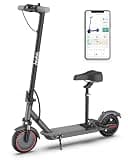 Joyhis Dual Suspension Electric Scooter for Adults with Seat, 500W Foldable Electric Scooter, 19MPH Top Speed, 22 Miles Range, 10" Tires, Commuter E Scooter, Dual Braking System