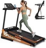JAGJOG Foldable Treadmill for Home, Black