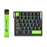 MAMBASNAKE Attack Shark M36HE One-Handed Wired Hall Effect Keyboard, 8K Polling & 0.125ms, Adjustable Trigger, Hot-Swappab, PBT Keycap, RGB, Web Driver Support, Gaming Keyboard for PC/Gamer Black