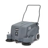 Dapper Supply Commercial Walk-Behind Floor Sweeper, 40-Inch Battery-Powered, with Spray System, 12 Gal Hopper, 43,000 sq. ft/hr, 2hr Runtime - for Warehouses, Sidewalks, Parking Lots & Facilities