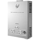 Sihao Tankless Water Heater Propane, 8L Portable Outdoor Camping Water Heater with Digital Display, Overheating Protection, 2.11 GPM Instant Hot Water Heaters for RV Camping Outdoor Shower