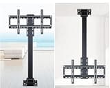 UIYTJRT 360° Manual Rotation TV Lift - Fits 32-75 Inch TV Motorized Stand, Adjustable Ceiling TV Mount Bracket, Motorized Ceiling TV Mount, with Remote Control Telescopic Electric TV Lift,