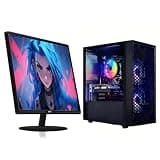 STGAubron Gaming PC Bundle with 24Inch FHD LED Monitor- Intel Core i5 up to 3.6GHz, GeForce GTX 750Ti 4G, 16GB RAM, 512GB SSD, RGB Fan x 2, Windows 11 Home