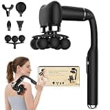 BOWENDA 6-Head Massage Gun with Upgraded Detachable Extension Handle – Deep Tissue Percussion Massager for Neck, Shoulder, Back, Leg & Full Body Muscle Relaxation, Portable Handheld Massager