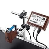 PRECISTECH Online Inkjet Coding Machine, Industrial Printer for Carton Bottle Bag and Packaging Coding, Prints Batch Numbers Dates Qr Codes Barcodes and Logos(12.7mm Height)