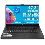 HP 17.3" Copliot AI Laptop for Home and Business, Intel Core Ultra 5, 64GB DDR5 RAM, 1TB PCIE SSD, Wi-Fi 6, Long Battery, Fast Charging, Windows 11, with 5 in 1 hub