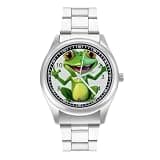 FodPand Mens Stainless Steel 3-Hand Analog Watch Easy Reader 40mm Dial