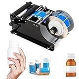 Manual Labeling Machine,30 Times/Minute Round Bottle Sticker Label Machine for Cans,Plastic,Glass,and Metal Bottle