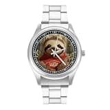 FodPand Mens Stainless Steel 3-Hand Analog Watch Easy Reader 40mm Dial