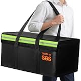 Large Fireproof Document Bags 30x14x14in, Fireproof Document Box for Cash, Photo Albums, Valuables, Extra Large Fireproof Bag Waterproof Document Storage with Reflective Strip, Black