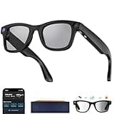 AI Smart Glasses with Camera, 8MP HD Camera Glasses for Men, AI Recording Glasses with Voice Assistant,Open-Ear Audio,Real-Time Translation,Video Recording Sunglasses for Life & Work (Photochromic)