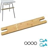 High Chair Foot Rest, Non-Slip Natural Bamboo high Chair footrest Compatible with IKEA Antilop, Height-Adjustable