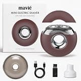 MAVIÉ Mini Electric Shaver 9000 RPM Dual Motor, Compact 3.11 Inch Pocket Razor with Magnetic Cap, 500mAh USB-C Rechargeable Cordless Travel Shaver for Men, On-the-Go Shaving (Red Velvet)