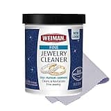 Weiman Fine Jewelry Cleaner Liquid with Cleaning Brush – Restores Shine & Brilliance to Gold, Platinum, Precious Gemstones & Diamond Jewelry, 6 Oz