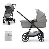 Kinderkraft Newly 2-in-1 Stroller for Kids from Birth up to 48.5 lbs Plus Extra 6.6 lbs Basket, Pramette Mode, Gray