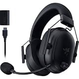 Razer BlackShark V2 HyperSpeed Wireless Gaming Headset for PC, Mac, PlayStation, Switch & Mobile – 280g Lightweight, Wideband Mic, 50mm Drivers, 2.4GHz, Bluetooth or USB, 70 Hr Battery – Black