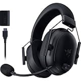 Razer BlackShark V2 HyperSpeed Wireless Gaming Headset for PC, Mac, PlayStation, Switch & Mobile – 280g Lightweight, Wideband Mic, 50mm Drivers, 2.4GHz, Bluetooth or USB, 70 Hr Battery – Black