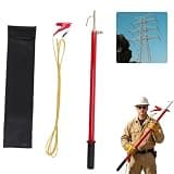 Direct Discharge Safety Tool with Dual Port, Telescopic Insulated Discharge Stick with 4m 4mm² Copper Grounding, High Volta Grounding Rod Kit