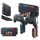 Metal Wall Mount for Nintendo Switch 2/1/OLED (Mount Behind TV)–Switch 2/Switch/OLED Organizer Shelf Stand with 10 Game Card Slots with Joycon Hanger Brackets *4