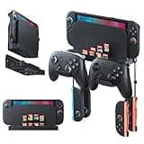 Metal Wall Mount for Nintendo Switch 2/1/OLED (Mount Behind TV)–Switch 2/Switch/OLED Organizer Shelf Stand with 10 Game Card Slots with Joycon Hanger Brackets *4