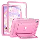 TiMOVO Kids Case for iPad (A16) 11th Generation 11 Inch 2025, iPad 10th Gen Case 10.9 Inch 2022 with Screen Protector & Kickstand, Fully-Body Heavy Duty Shockproof Protective Cover, Flowers Pink