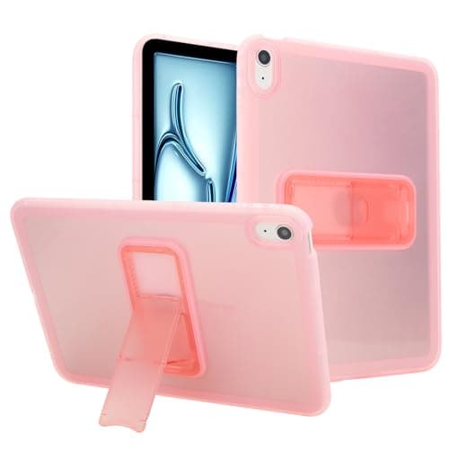 Transparent Case for Apple iPad A16 11th Gen 11" 2025/ iPad 10th Gen 10.9" 2022, Slim Fit Shell Not-Yellow Shockproof Kickstand Anti-Scratch Protective Lightweight Tablet Cover, Pink
