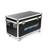 BETOPPER 2-Chamber Flight Case for CLB260 260W Moving Head Light, Heavy-Duty Road Case with Wheels for Storage and Transport, Flight Case Only(Lights Not Included)
