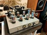 EL34 Tube Amplifier, 6SN7 Push-Pull Stereo Vacuum Tube Power Amp, 35W x 2 Hand-Wired Audiophile HiFi Home Audio Amplifier with CLC Filter (Without Tubes)