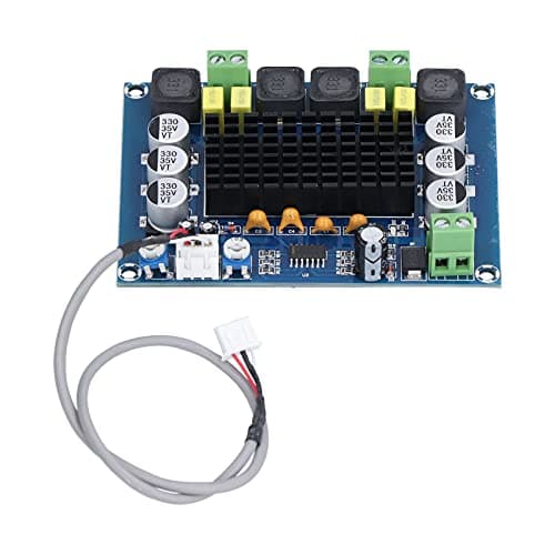 Eujgoov Audio Power Amplifier Board,Digital Amplifier Board, Digital Audio Power Amplifier Audio Power Amplifier DC 12V to 24V Digital 2 Channel Power Amplifier Module with Cable, Eujgoovdbaosrc7u8