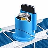 Paddle Board Cup Holder, Kayak Cup Holder 2-in-1 Drink & Phone Holder, Paddleboard and Kayak Accessories for SUP, Kayaking, Fishing, Yoga, or Surfing Adventures(Blue,1Pack)