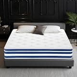 OOTDAY 10 Inch Full Mattress, Hybrid Mattress with Pocket Spring for Motion Isolation, Medium Firm Mattress in a Box, Ideal for All Sleep Positions, Strong Edge Support, Fiberglass-Free