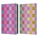 Head Case Designs Officially Licensed Ninola Geometric Squares Pink 2025-26 Pattern Collection Leather Wallet Case Compatible with Amazon Kindle 11th Gen (2024)