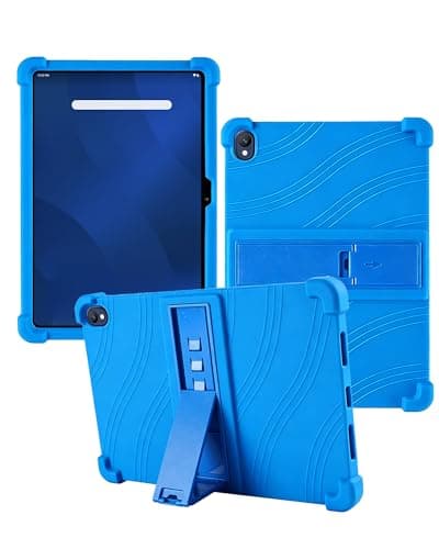 Case for onn 11" Core Android 16 Tablet (2026 Model),WUNIAK Shock Proof Lightweight Stand Rubber Shell Protective Cover,Kids Friendly Soft Silicone Adjustable Stand Cover,Deepblue