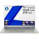 Acer Swift 16 AI Laptop | 16" 2k WUXGA OLED Touchscreen | Intel 8-core Ultra 7 355 Up to 49 Tops (Beats Ultra 9 288V) | 32GB DDR5 2TB SSD | Backlit Thunderbolt Wi-Fi7 Win11 w/DLCA Accessory
