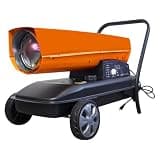 Portable Movable Torpedo Forced Air 215000BTU Heavy duty Kerosene,Diesel Heater with Thermostat Control and Overheat Protection for Jobsite,Garage,Construction Site and Farm.