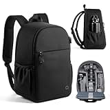 llano Compact Camera Backpack for DSLR/SLR/Mirrorless,Photography Bag with Laptop Slot (for 14" MacBook) & Tripod Holder, Ideal for Travel & Outdoor (for Canon, Nikon, Sony), Small, Black,10L Capacity