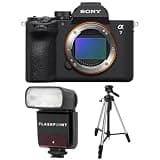Sony Alpha a7 V Mirrorless Camera, Bundle with Zoom-Mini TTL R2 Flash, Tripod 3-Way Head