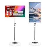 24/27/32" Wireless Smart Portable TV Android 12/13 Touchscreen Monitor, 4+64G/8+128G, 5-8H Battery, 8/13MP Camera, 360° Full Rotation, 1080P/4K for Home Office Classroom(32in,8+128GB(1080P))