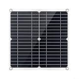 Hosrivae 20W 18V Flexible Solar Panel Kit, Dual USB and DC Output Monocrystalline RV Boat Camping Marine Car with 10-in- Charging Cable