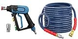 Purilitzs Pressure Washer Hose with Gun 4800 psi, No Kink Steel Braided Power Washing Hose and Gun Kit Complete for Car Garden Cleaning