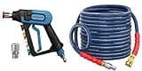 Purilitzs Pressure Washer Hose with Gun 4800 psi, No Kink Steel Braided Power Washing Hose and Gun Kit Complete for Car Garden Cleaning