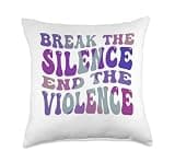 End The Violence Domestic Violence Awareness Men Women Throw Pillow