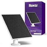 Roku Solar Panel USB-C 2025 for Roku Battery Camera and Battery Plus Only - IP65 Weather Resistant Solar Charger for Driveway, Backyard, & Porch with 360° Swivel Mount - Smart Home (Renewed)
