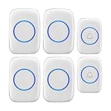 ONMYJFD Home Waterproof Doorbell Range US EU UK Plug Intelligent Door Bell 60 Chimes Cordless Calling