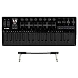 M-VAVE SMK-37 PRO Black MIDI Keyboard Controller, 37 Key Wireless MIDI Keyboard with Velocity Sensitive Keys, Backlit RGB Drum Pads, Pitch Bend, Modulation Wheel, Bluetooth MIDI